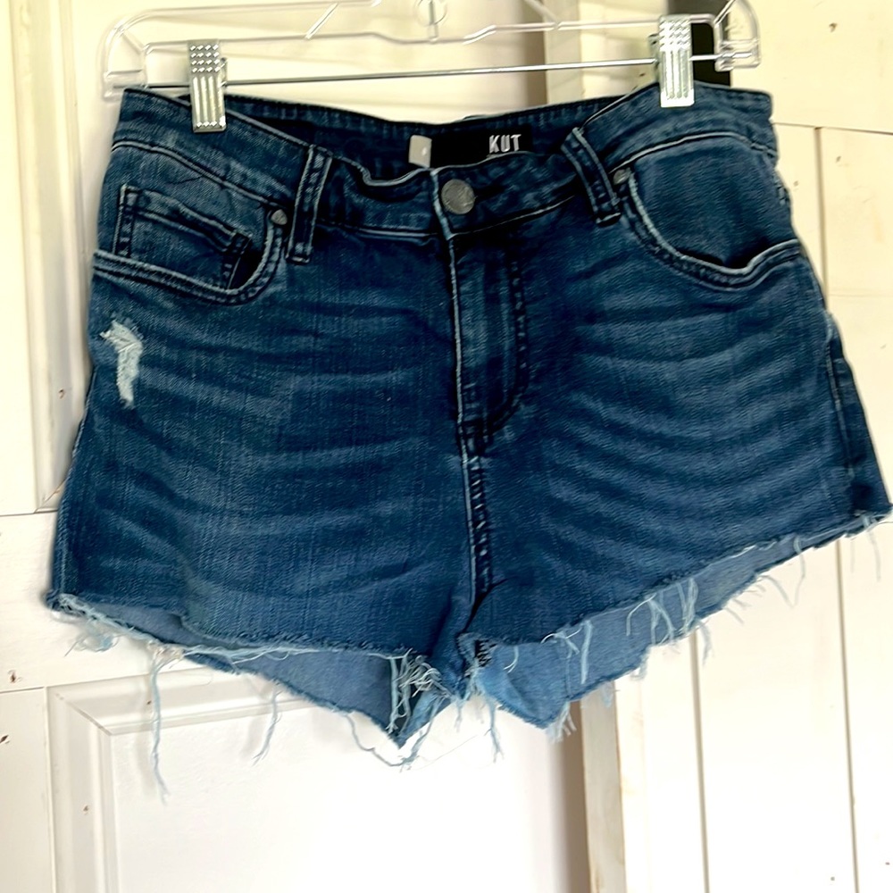 Kut From The Kloth | Jean Shorts | Jane High Waisted Distressed Denim raw hem 8